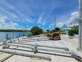 Bauhu modular home assembly in Elbow Cay, Bahamas