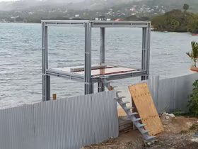 Bauhu modular home assembly in Jamaica