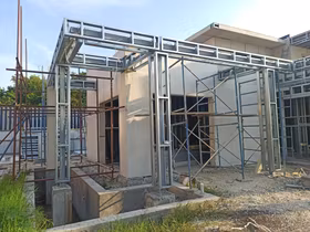 Bauhu modular home assembly in Jamaica