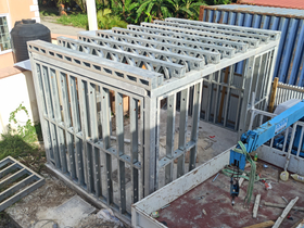 Bauhu modular home assembly in Jamaica