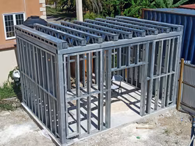 Bauhu high end modular home assembly in Jamaica
