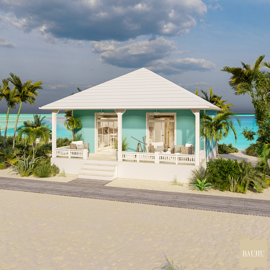 BAUHU - Caribbean Cottage, off the shelf modular hurricane resistant home